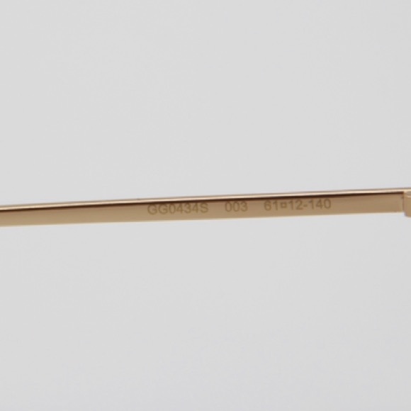 NEW GG0434S 003 GUCCI SHIELD SUNGLASSES GG 0434A HAVANA GOLD - Picture 8 of 11